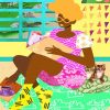 African Woman With Cats Paint By Numbers