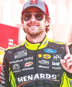 American Race Car Driver Ryan Blaney Paint By Numbers