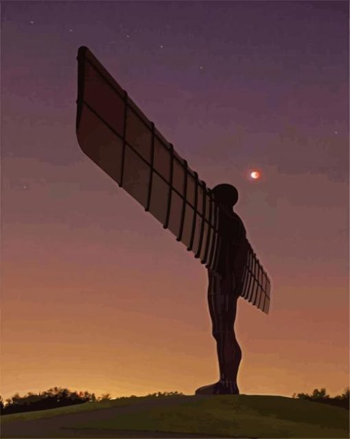 Angel Of The North Sculpture In Gateshead Paint By Numbers