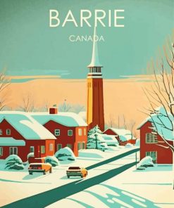 Barrie Canada Poster Paint By Numbers