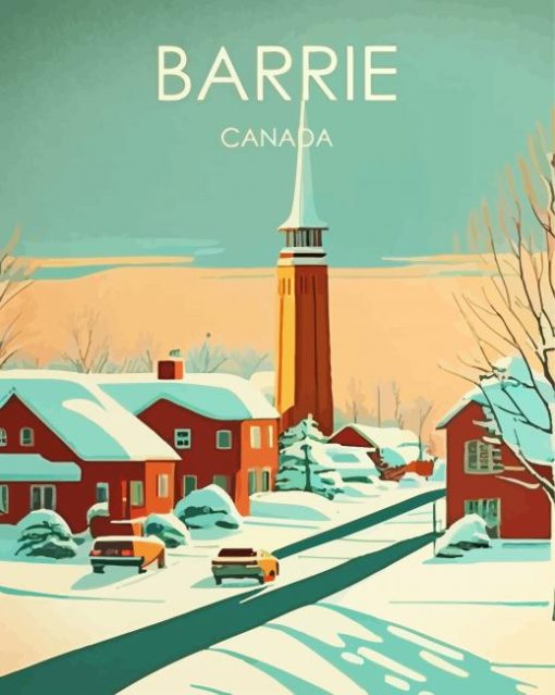 Barrie Canada Poster Paint By Numbers