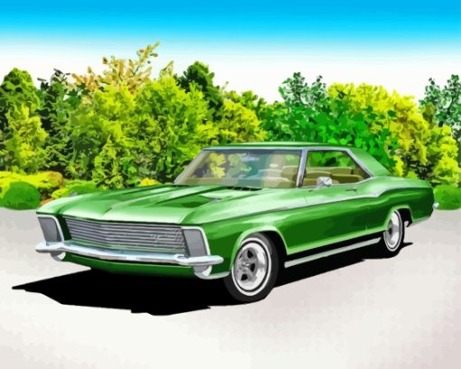 Buick Riviera Green Car Paint By Numbers