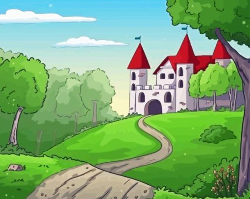 Castle In The Forest Paint By Numbers