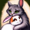 Cat And Bunny In Love Paint By Numbers