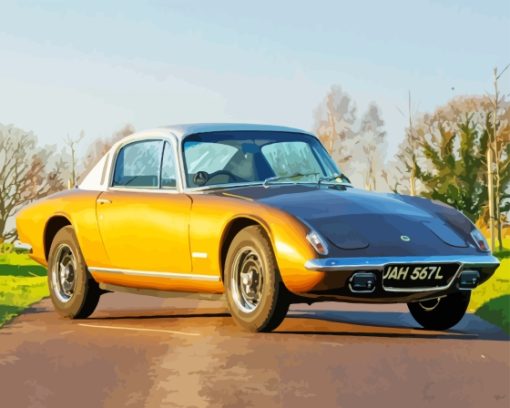 Classic Yellow Lotus Elan Paint By Numbers