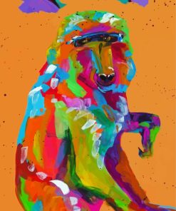 Colorful Baboon Paint By Numbers