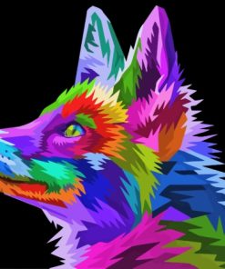 Colorful Fox Pop Art Paint By Numbers