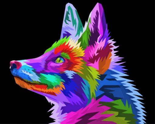 Colorful Fox Pop Art Paint By Numbers