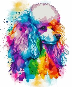 Colorful Poodle Puppy Paint By Numbers