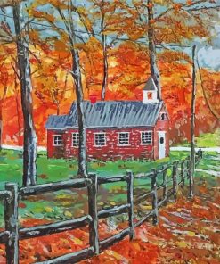 Country Schoolhouse Paint By Numbers