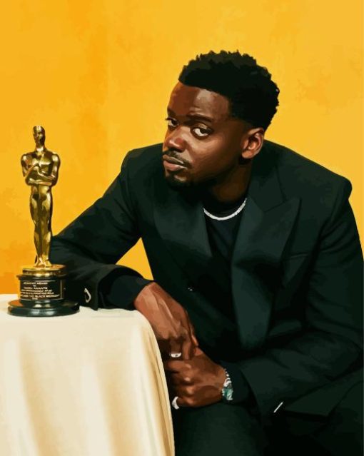 Daniel Kaluuya With Oscar Award Paint By Numbers