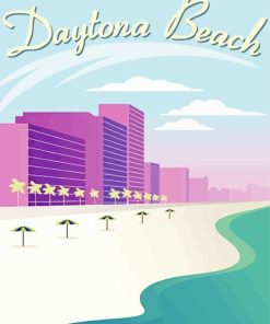 Daytona Beach Poster Paint By Numbers