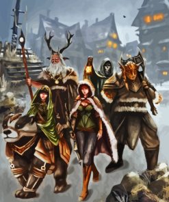 Dnd Party In Snow Paint By Numbers