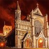 England St Albans Cathedral At Night Paint By Numbers