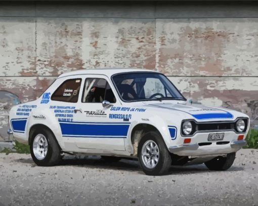 Ford Escort RS Paint By Numbers