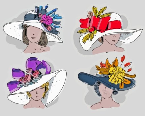 Girls With Derby Hat Art Paint By Numbers