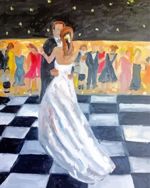 Groom and Bride Wedding Dance Art Paint By Numbers