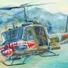 Huey Helicopter Army Art Paint By Numbers