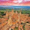 Italy San Gimignano Town At Sunset Paint By Numbers