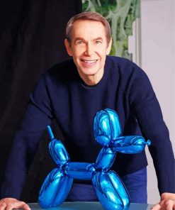 Jeff Koons With Balloon Dog Paint By Numbers