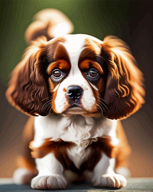 King Charles Spaniel Puppy Paint By Numbers