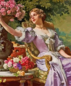 Lady In Lilac Dress Paint By Numbers