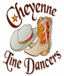 Line Dancers Poster Paint By Numbers