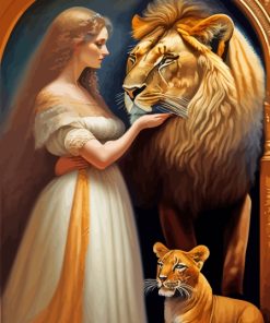 Lions And Lady Paint By Numbers