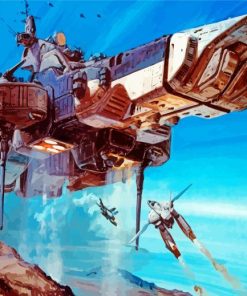 Macross Spaceships Art Paint By Numbers