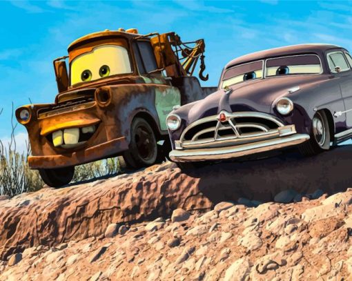 Mater and Doc Hudson Paint By Numbers