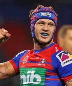 Newcastle Knights Rugby Player Paint By Numbers