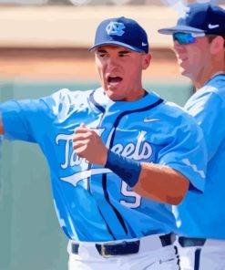 North Carolina Tar Heels Baseballers Paint By Numbers