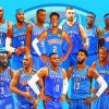 Oklahoma City Thunder Basketball Team Paint By Numbers