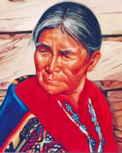 Old Navajo Woman Paint By Numbers