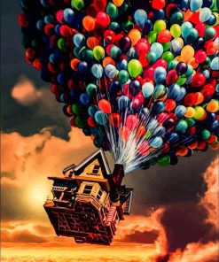 Pixar Up Flying House Paint By Numbers