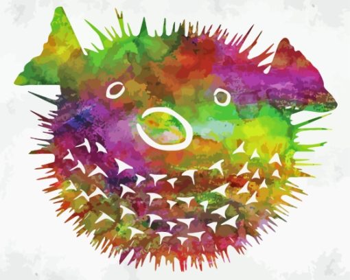 Puffer Fish Colorful Art Paint By Numbers