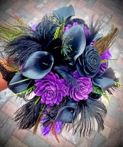 Purple Flowers Bouquet Paint By Numbers