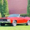 Red Classic 71 Chevelle Car Paint By Numbers