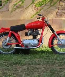 Red Motorcycle Junak Paint By Numbers