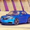 Renault Cordini R8 Blue Concept Car Paint By Numbers