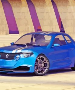 Renault Cordini R8 Blue Concept Car Paint By Numbers