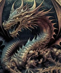 Silver Dragon Paint By Numbers