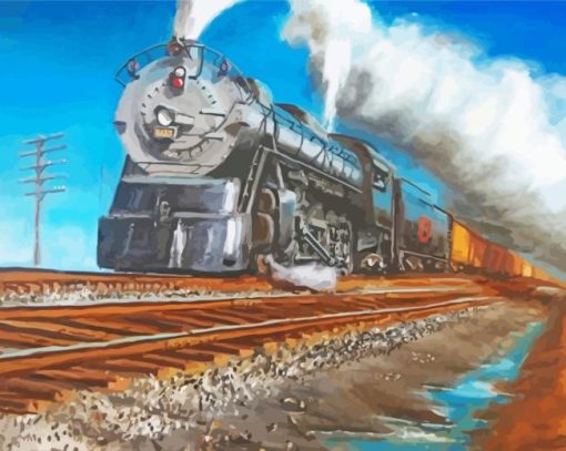 Steam Locomotive Paint By Numbers