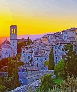 Sunrise Assisi Italy Paint By Numbers