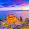 Sunset Over Lake Ohrid Church Paint By Numbers