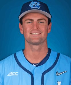 Tar Heels Baseball Player Paint By Numbers