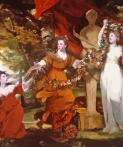 Three Ladies Adorning a Term of Hymen Paint By Numbers