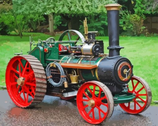 Traction Engine Paint By Numbers