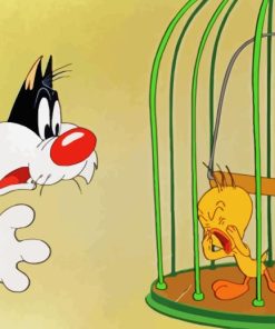 Tweety and Sylvester Paint By Numbers