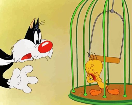 Tweety and Sylvester Paint By Numbers